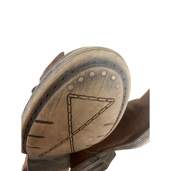 American Rag Acale Midcalf Brown Boots Women's 9M Straps & Buckles Pull On - Picture 12 of 15